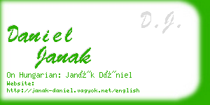 daniel janak business card